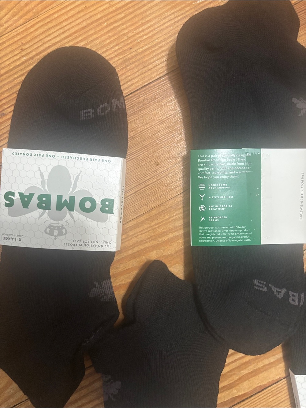 5 pairs XL Bombas Ankle Socks - Picture 2 of 2